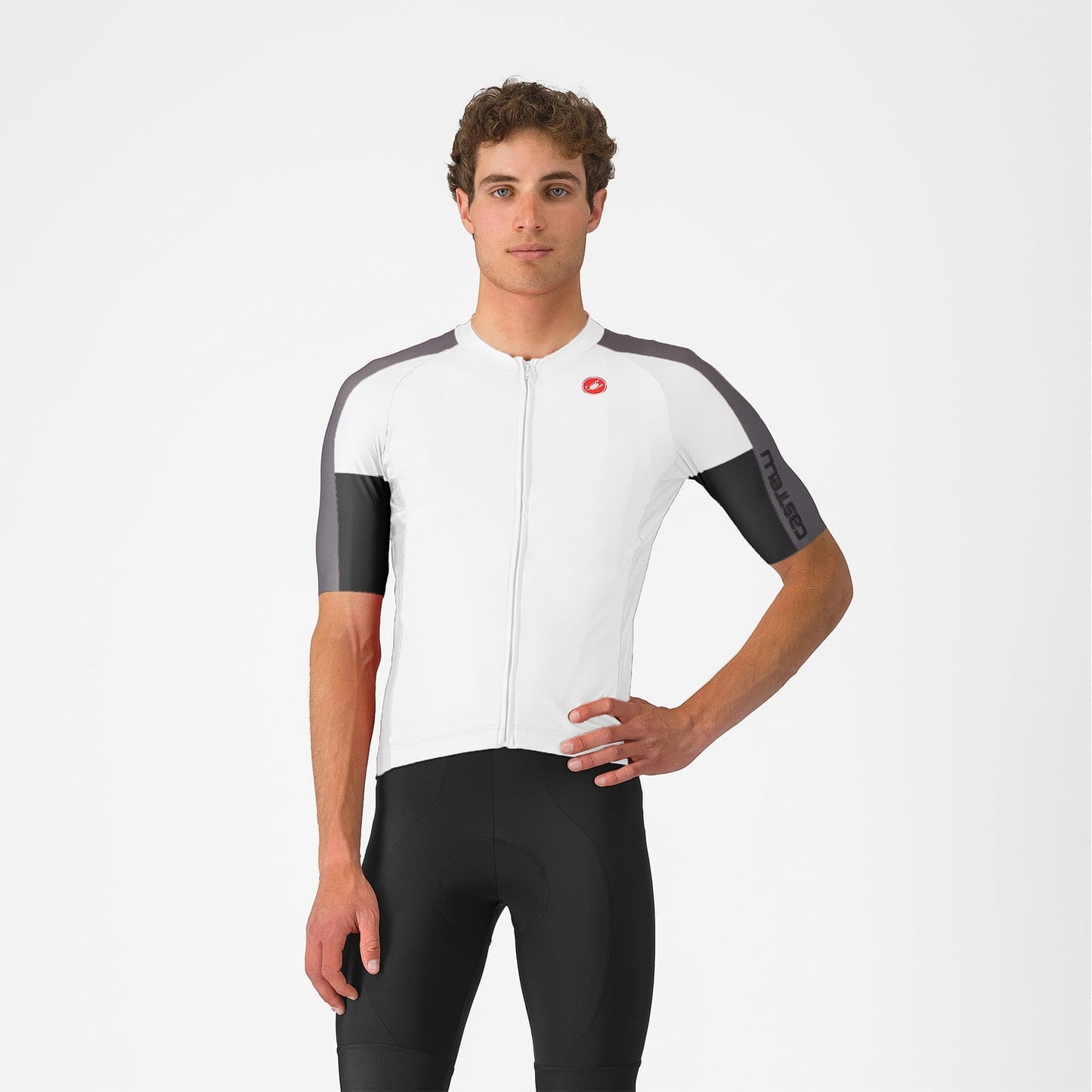 CASTELLI ENTRATA 6 Korte Mouw Trui Wit/Zwart