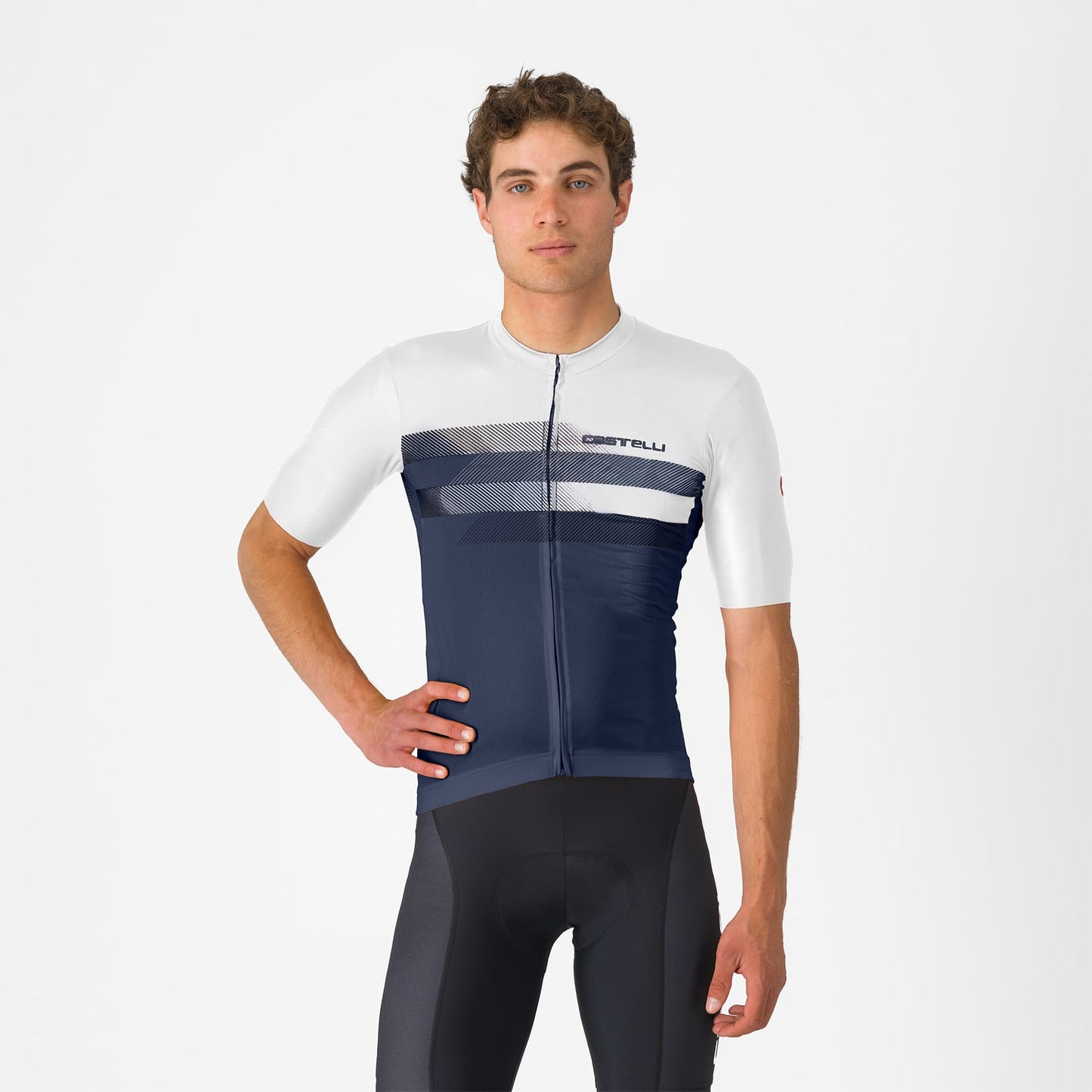 CASTELLI SIMBOLO Korte Mouw Trui Blauw/Wit