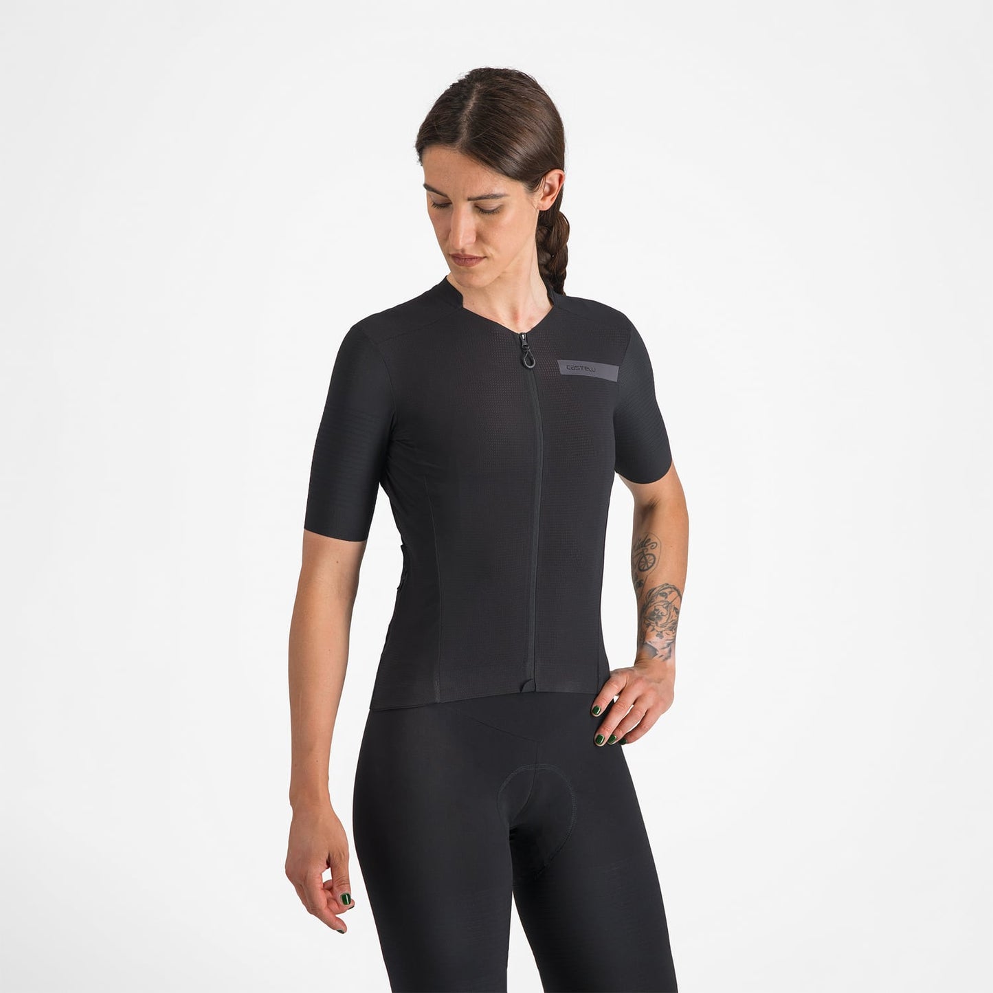 CASTELLI PREMIO EVO Damestrui Korte Mouw Zwart