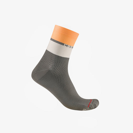 CASTELLI ELEGANTE 12 Damessokken Grijs/Oranje