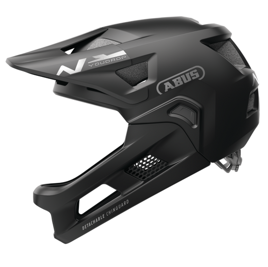 MTB-helm ABUS YOUDROP FF Junior Muted Zwart