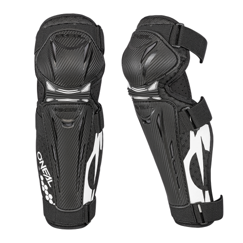 O'NEAL TRAIL FR kniebeschermers in carbonlook, zwart/wit