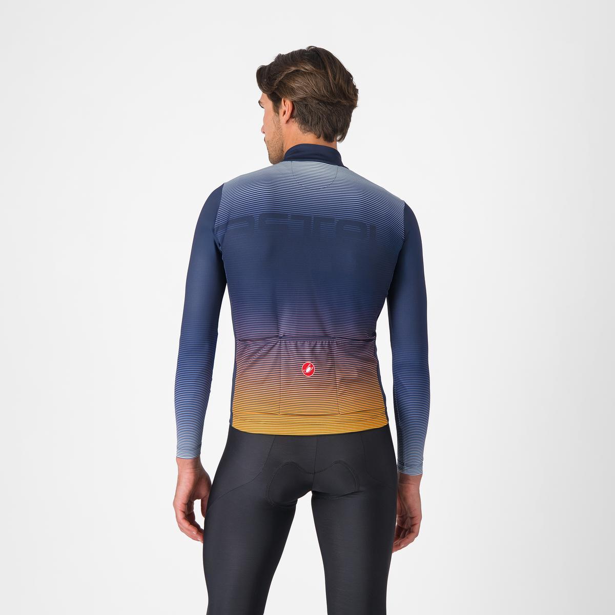 CASTELLLI APICE THERMAL Lange Mouw Trui Blauw/Oranje