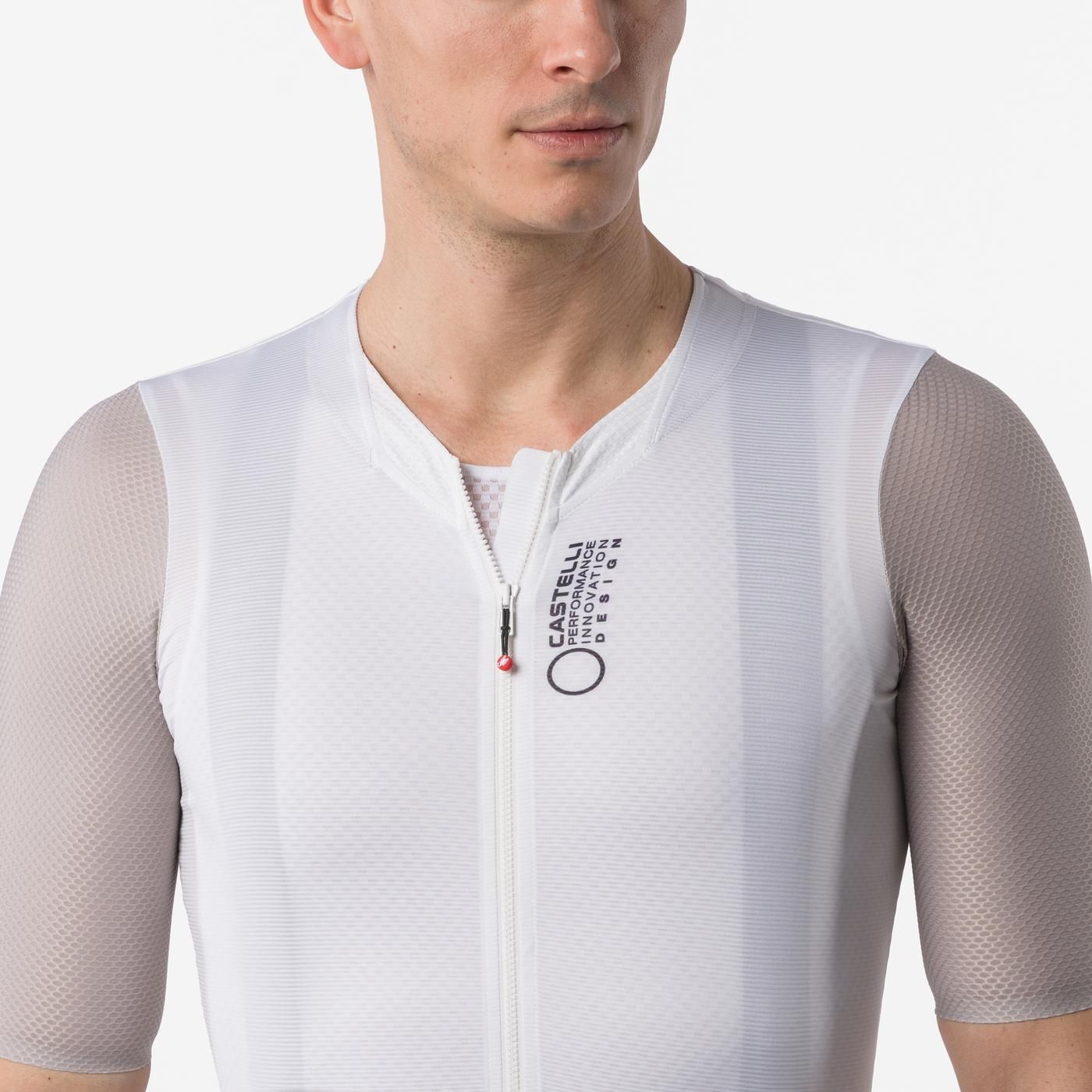 CASTELLI CORRETTO Korte Mouw Ivoor/Kleurige Jersey