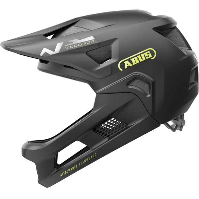 ABUS YOUDROP FF Junior Velvet mountainbikehelm, zwart