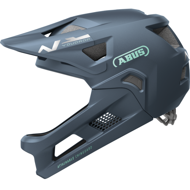 ABUS YOUDROP FF Junior Midnight Blauwe MTB-helm