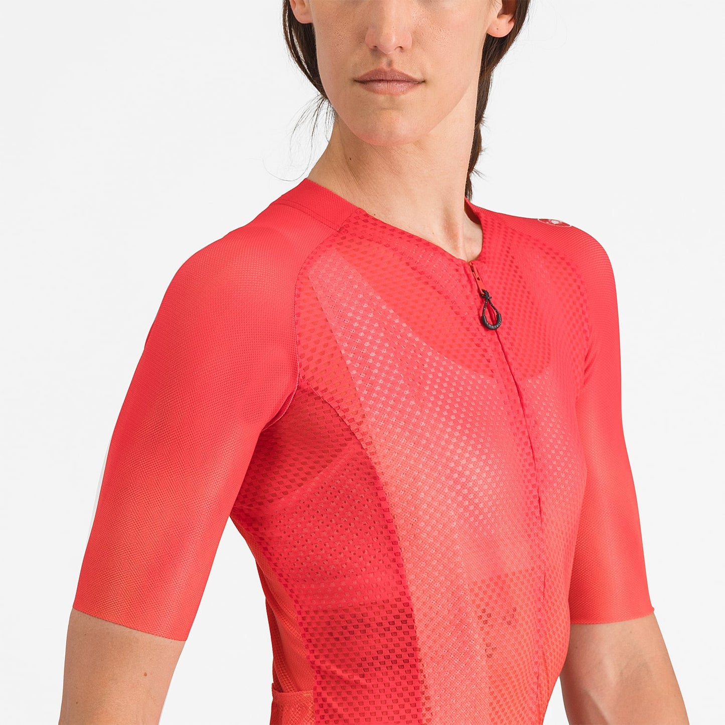 CASTELLI CLIMBER'S A/C Damestrui met korte mouwen en hibiscusblaadjes