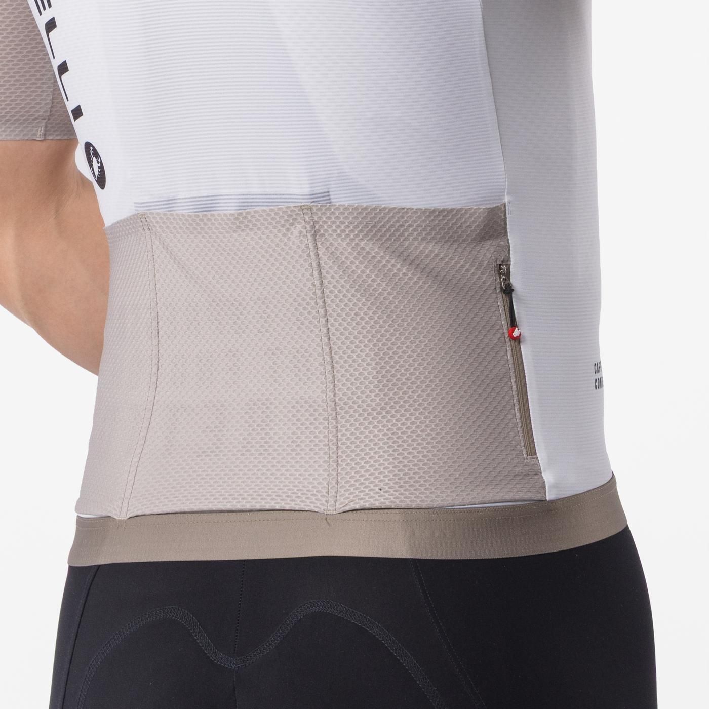 CASTELLI CORRETTO Korte Mouw Ivoor/Kleurige Jersey