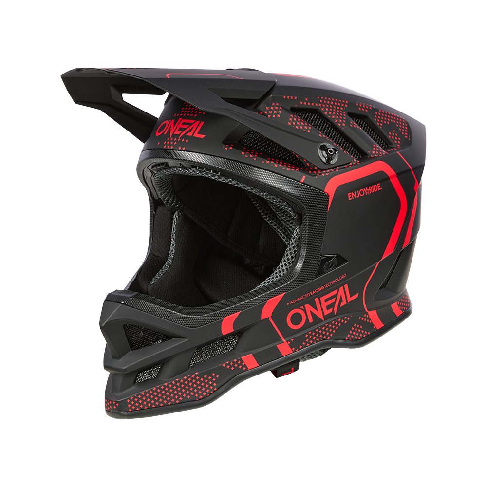 O'NEAL BLADE POLYACRYLITE STRIKE MTB Helm Zwart/Rood