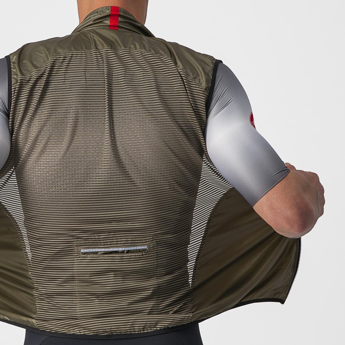 CASTELLI ARIA Mouwloze Jas Bruin