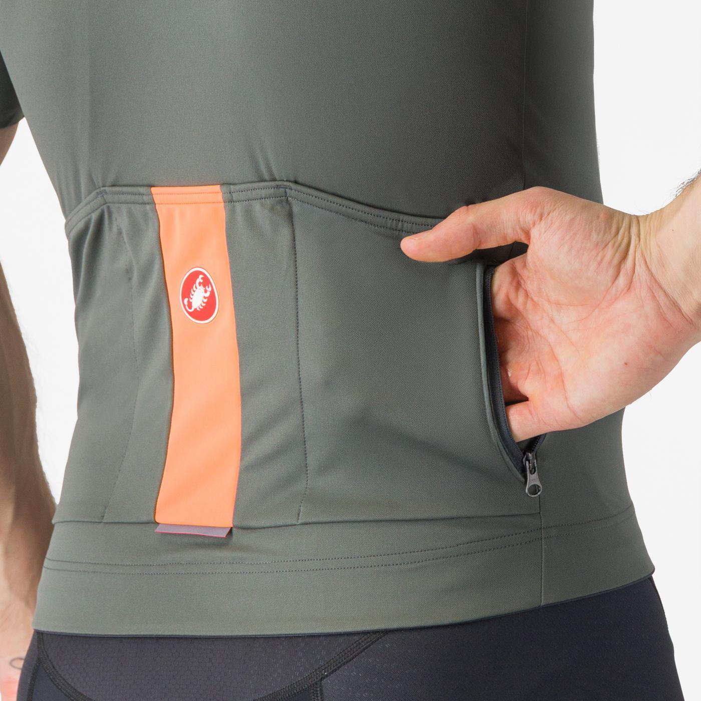 CASTELLI PROLOGO LITE Korte Mouw Trui Grijs/Oranje
