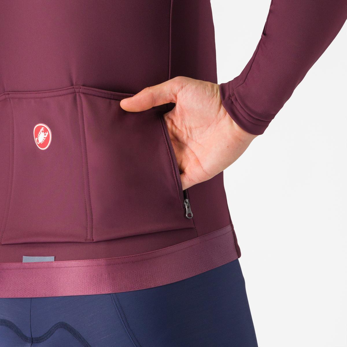 CASTELLI ESPRESSO THERMAL Jersey Lange Mouw Bordeaux