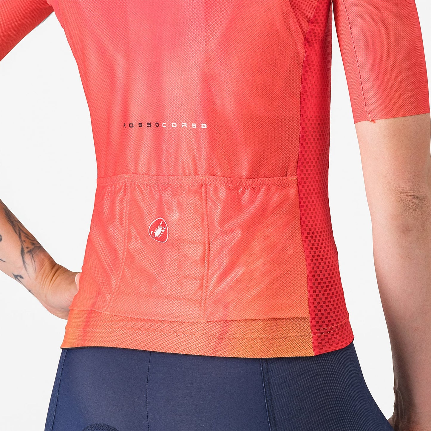 CASTELLI CLIMBER'S A/C Damestrui met korte mouwen en hibiscusblaadjes