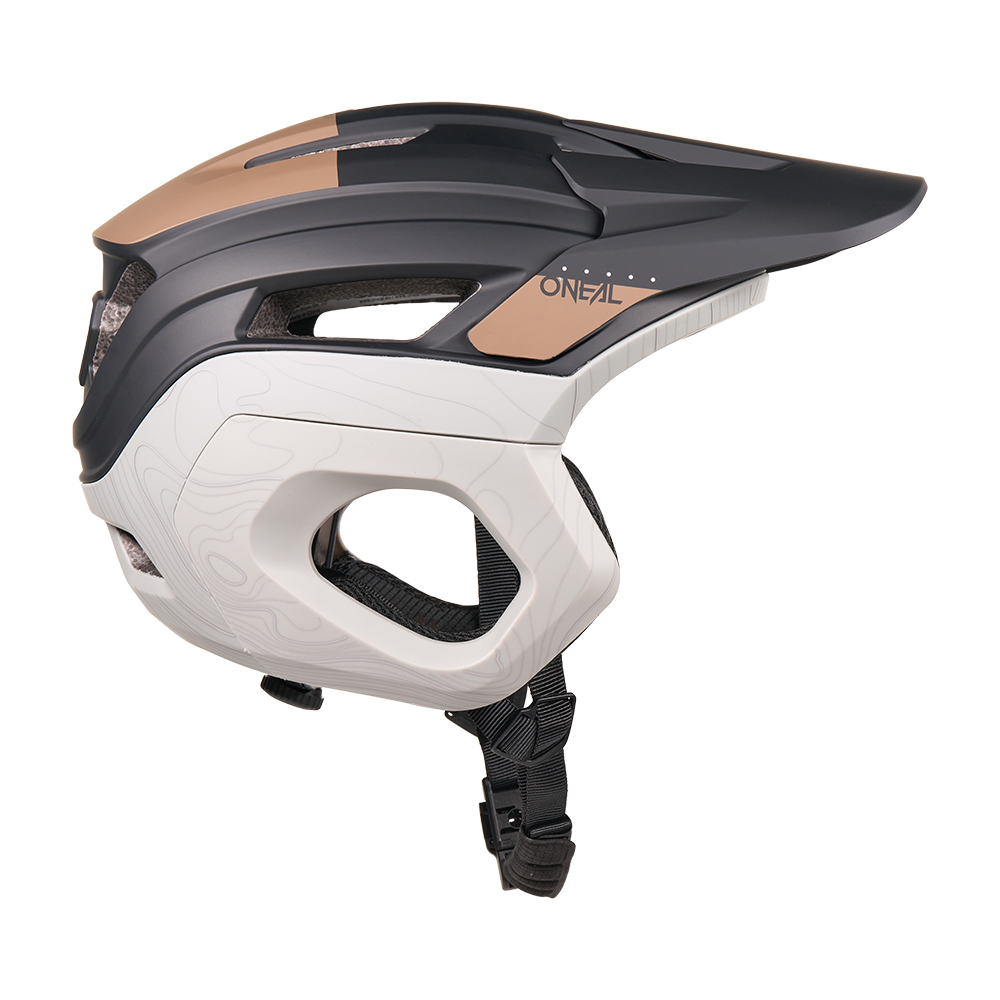 O'NEAL TRAPPER EVO SOLID MTB Helm Zwart/Bruin/Grijs