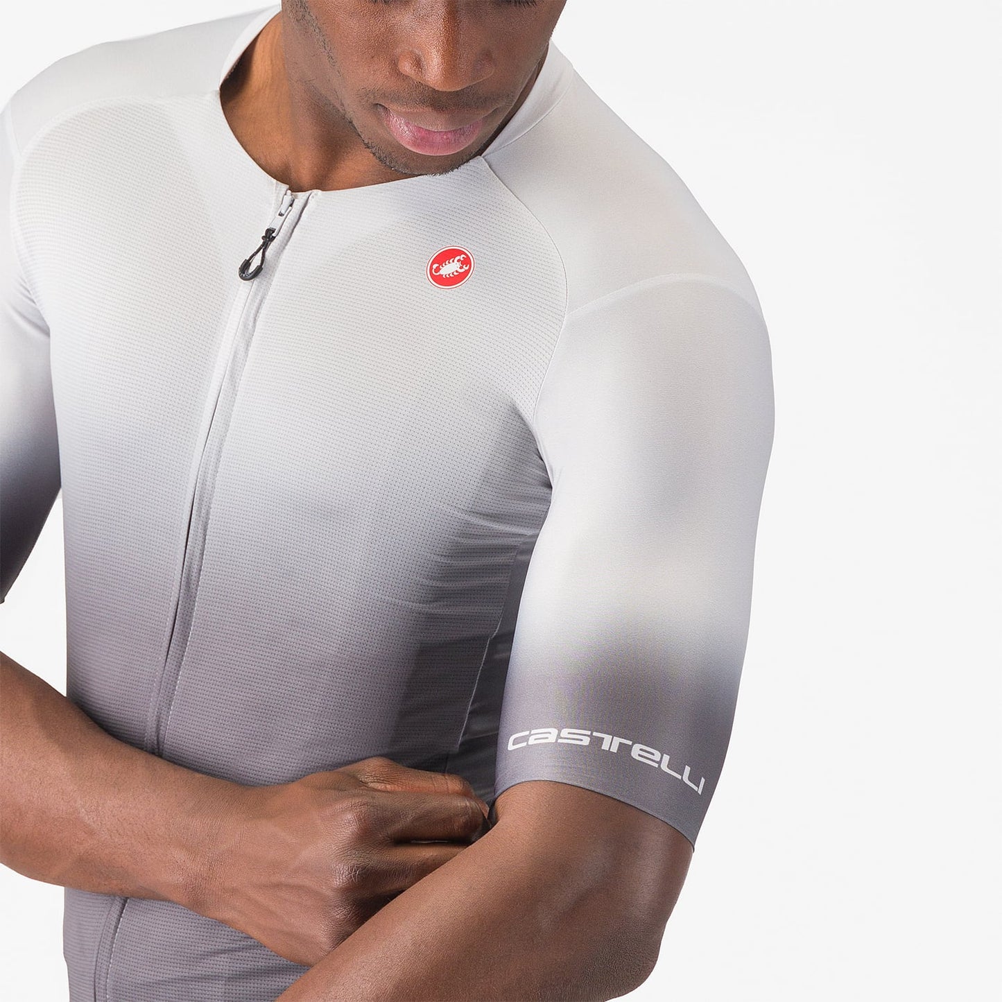 CASTELLI UPF Korte Mouw Jersey Grijs