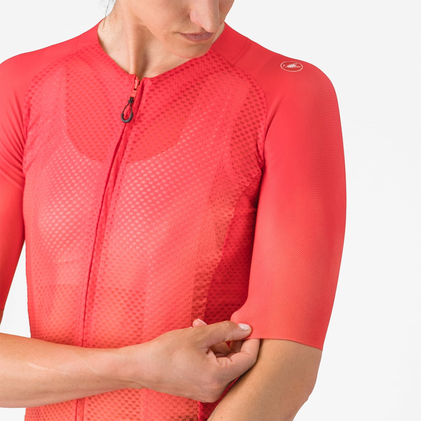 CASTELLI CLIMBER'S A/C Damestrui met korte mouwen en hibiscusblaadjes