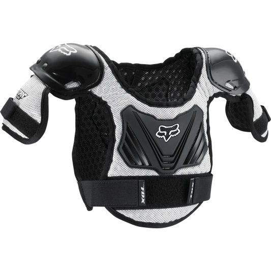 FOX PEEWEE TITAN ROOST Junior borstpantser zwart/zilver