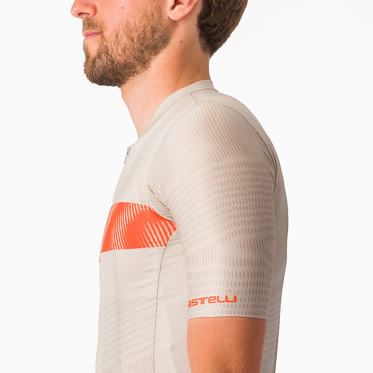 CASTELLI UNLIMITED ENDURANCE Korte Mouw Trui Grijs/Oranje