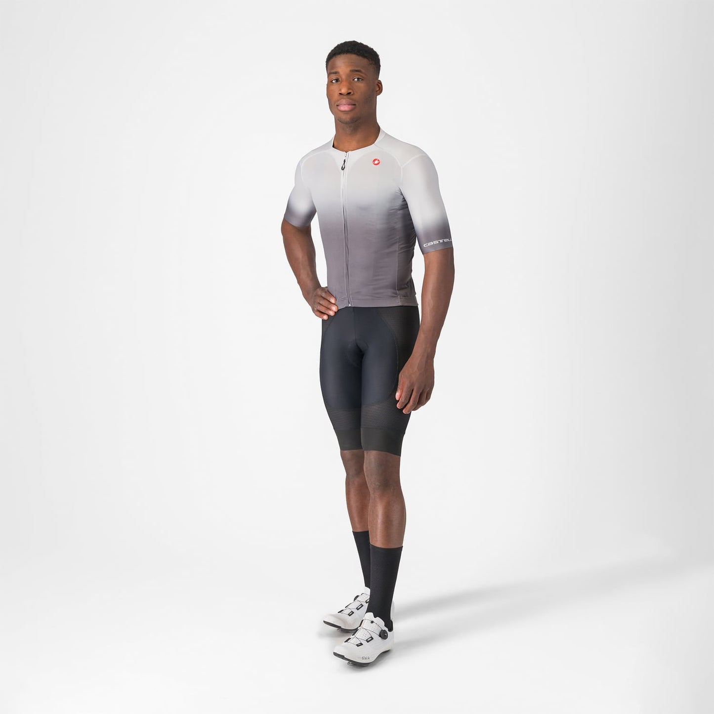 CASTELLI UPF Korte Mouw Jersey Grijs