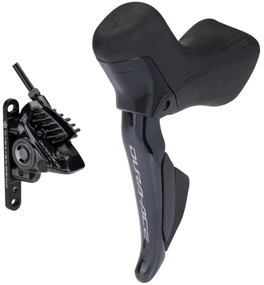 Linker Remhendel en Voorremklauw SHIMANO DURA-ACE DI2 R9270 Dubbel Flat Mount 2x12V