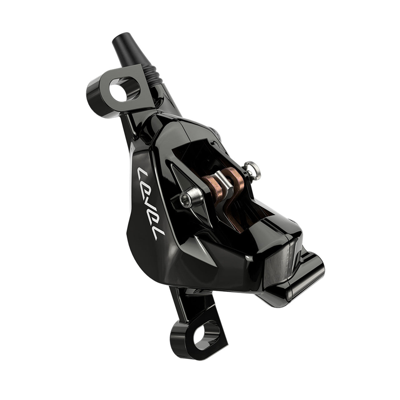 SRAM LEVEL ULTIMATE STEALTH 2-zuiger carbon achterrem Titanium hardware Zwart