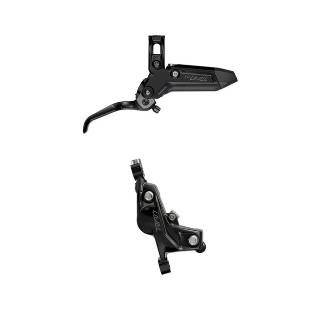 Paar SRAM LEVEL SILVER STEALTH 4-zuigerremmen Zwart