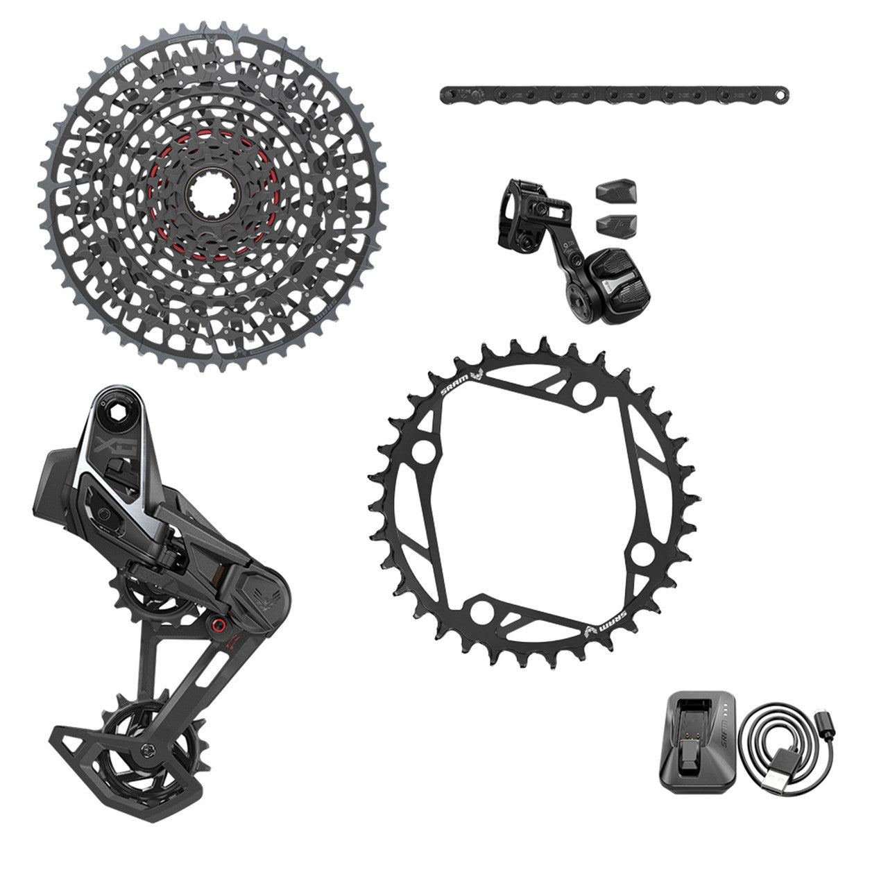 SRAM X0 EAGLE E-MTB 104BCD AXS T-TYPE 36 Tanden 10/52 Groep