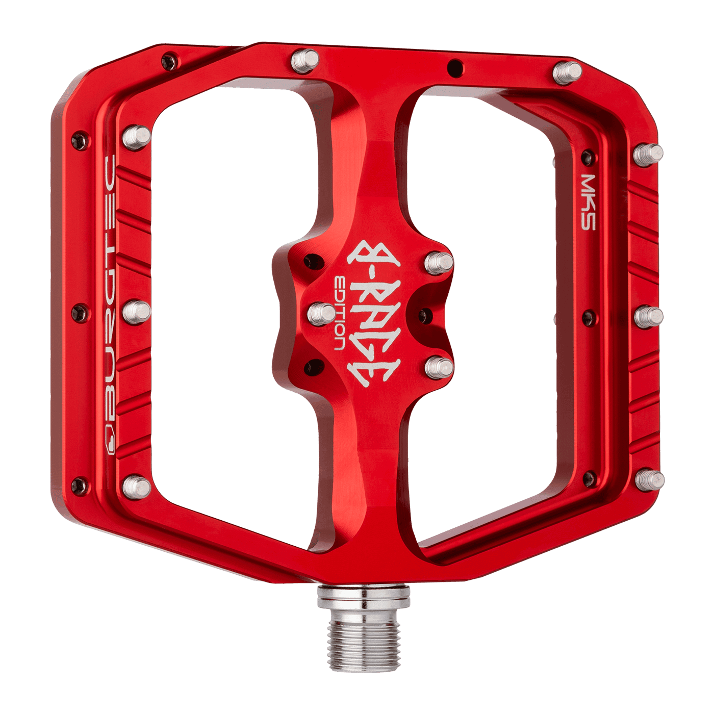 BURGTEC PENTHOUSE FLAT MK5 B-RAGE EDITION platte pedalen Rood