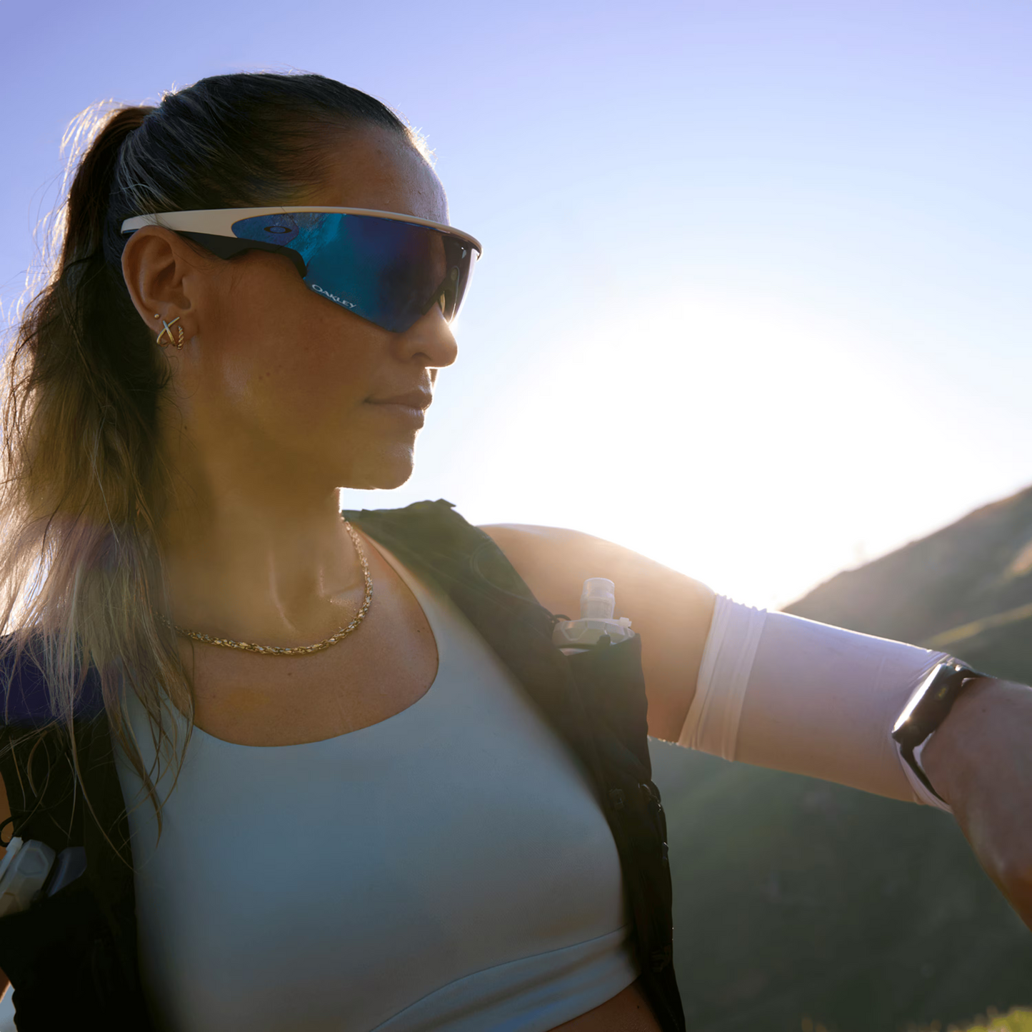OAKLEY VANGUARD META Bril Zwart/Wit Prizm Saffier Lens