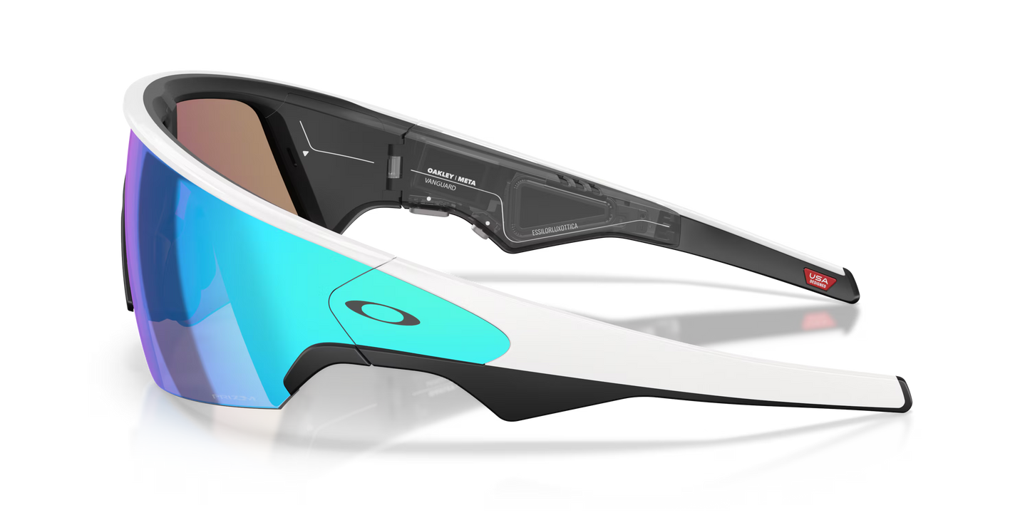 OAKLEY VANGUARD META Bril Zwart/Wit Prizm Saffier Lens