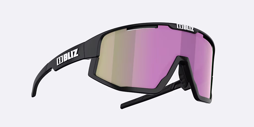 Bril BLIZ FUSION SMALL Zwart Matglas Brow w Pink Multi
