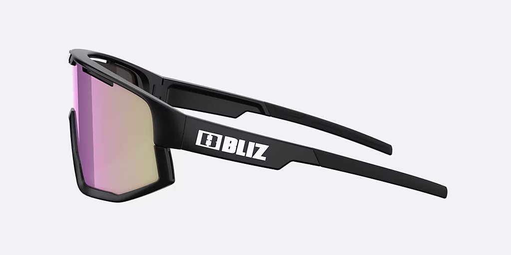 Bril BLIZ FUSION SMALL Zwart Matglas Brow w Pink Multi