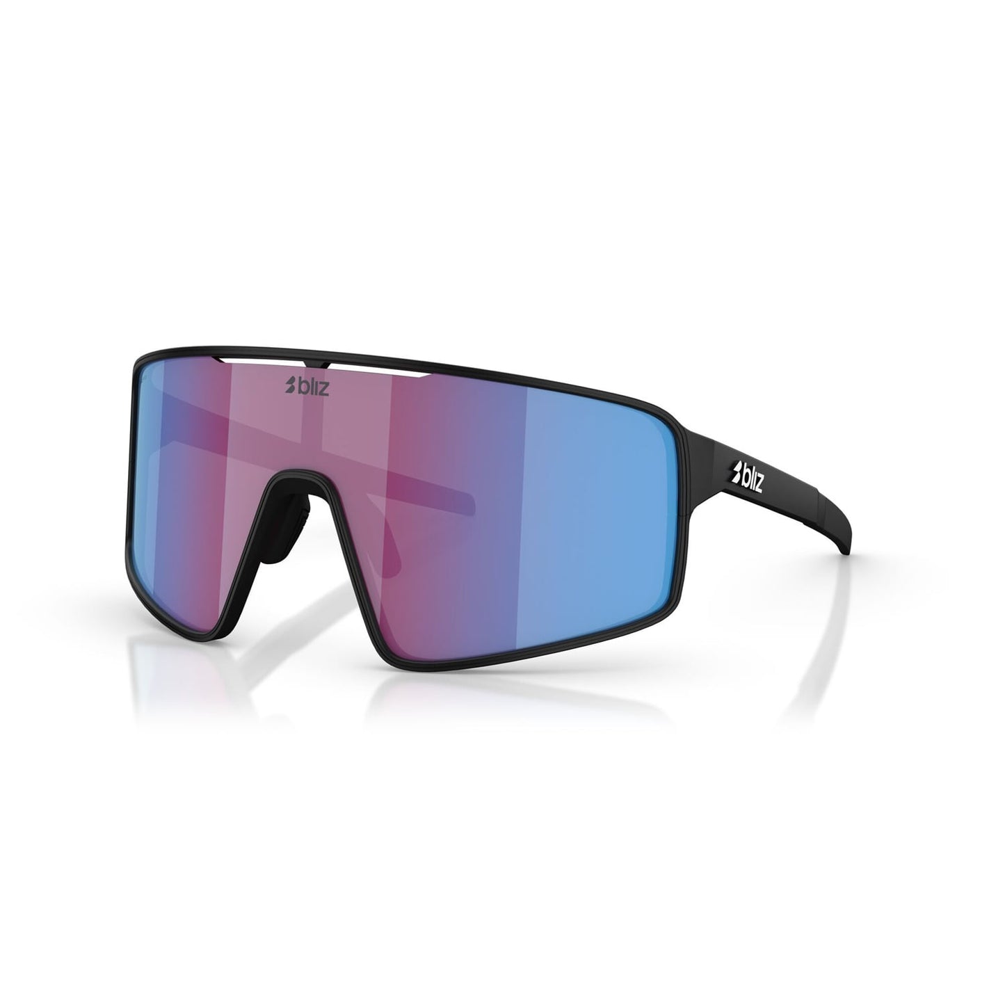 BLIZ P001 S Zwart Mat Roze Violet Blauw Spiegelbril