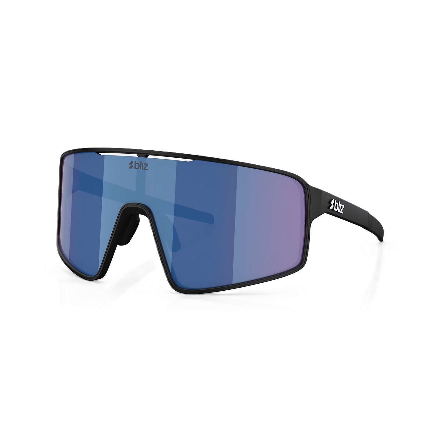 BLIZ P001 Zwart mat grijs met blauw spiegelglas