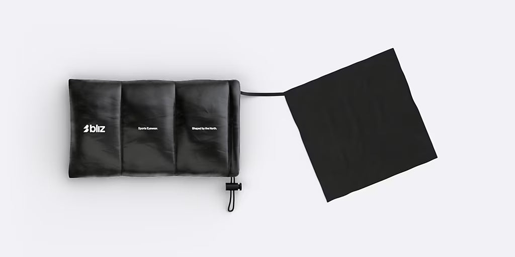 BLIZ P001 Zwart mat grijs met blauw spiegelglas