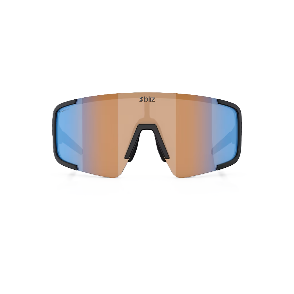 BLIZ P003 SMALL Bril Zwart Mat Koraal/Oranje Iridium Blauw Lens