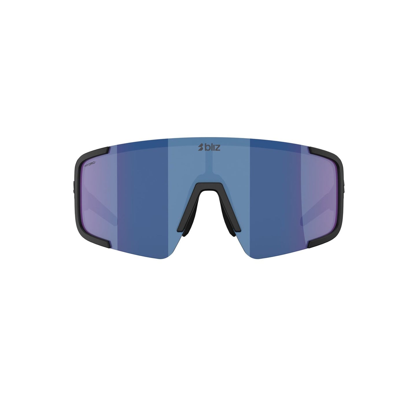 Bril BLIZ P003 Zwart Mat Blauw Spiegelglas