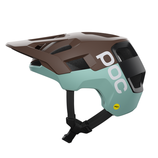 POC KORTAL RACE MIPS MTB Helm Wit Bruin/Blauw