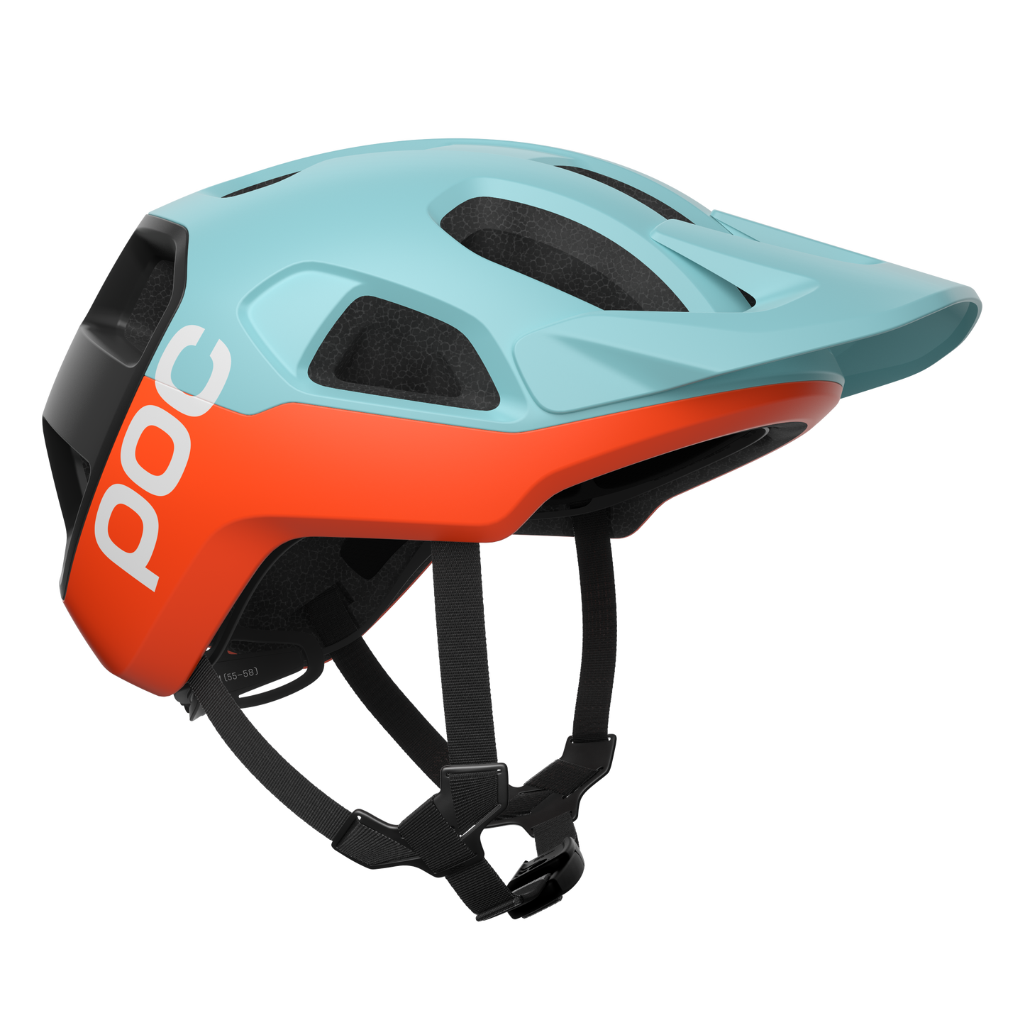 POC CULARIS MTB Helm Blauw/Oranje Mat