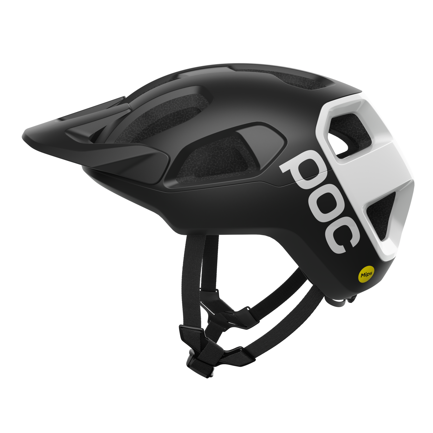 POC CULARIS MTB Helm Zwart/Wit Mat Logo