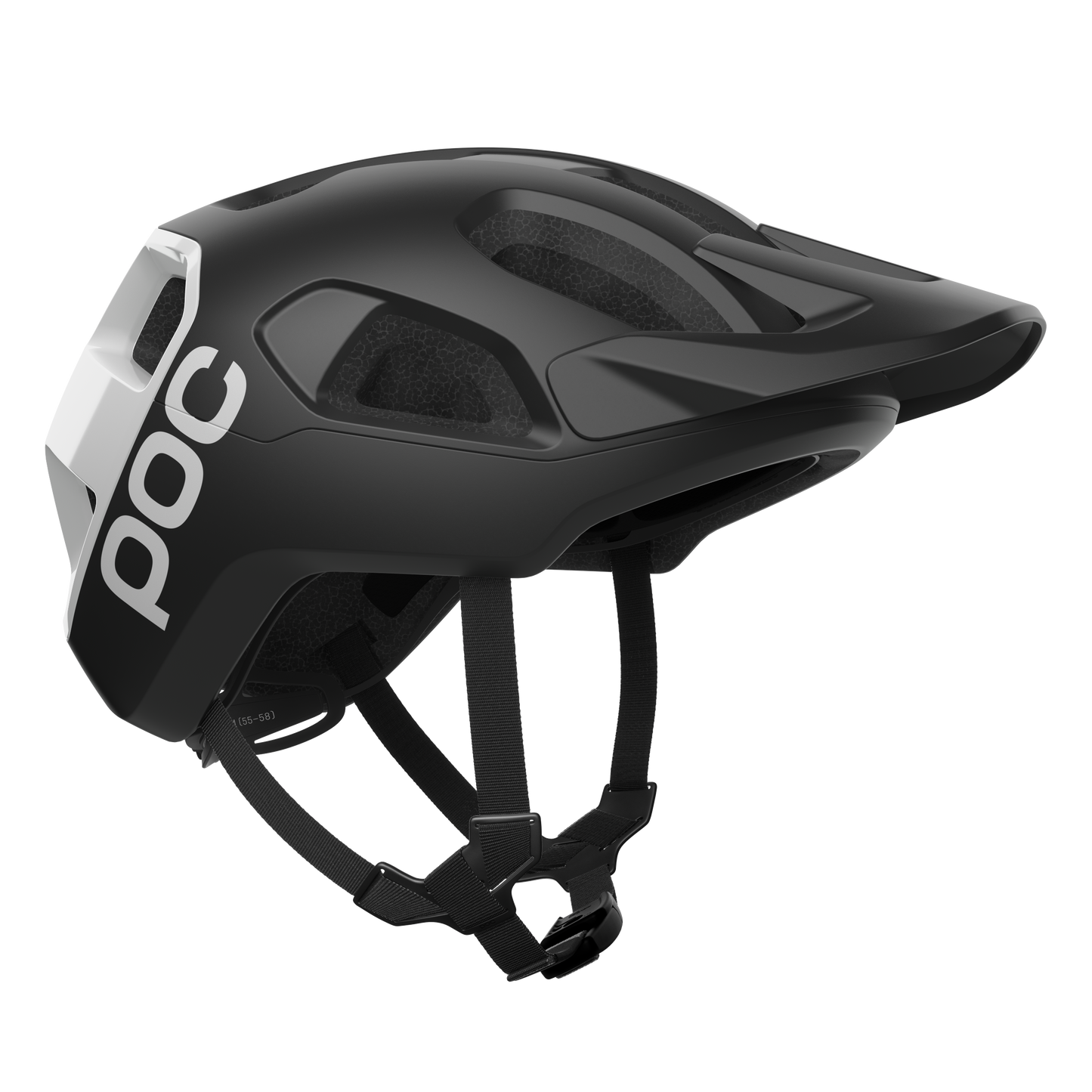 POC CULARIS MTB Helm Zwart/Wit Mat Logo