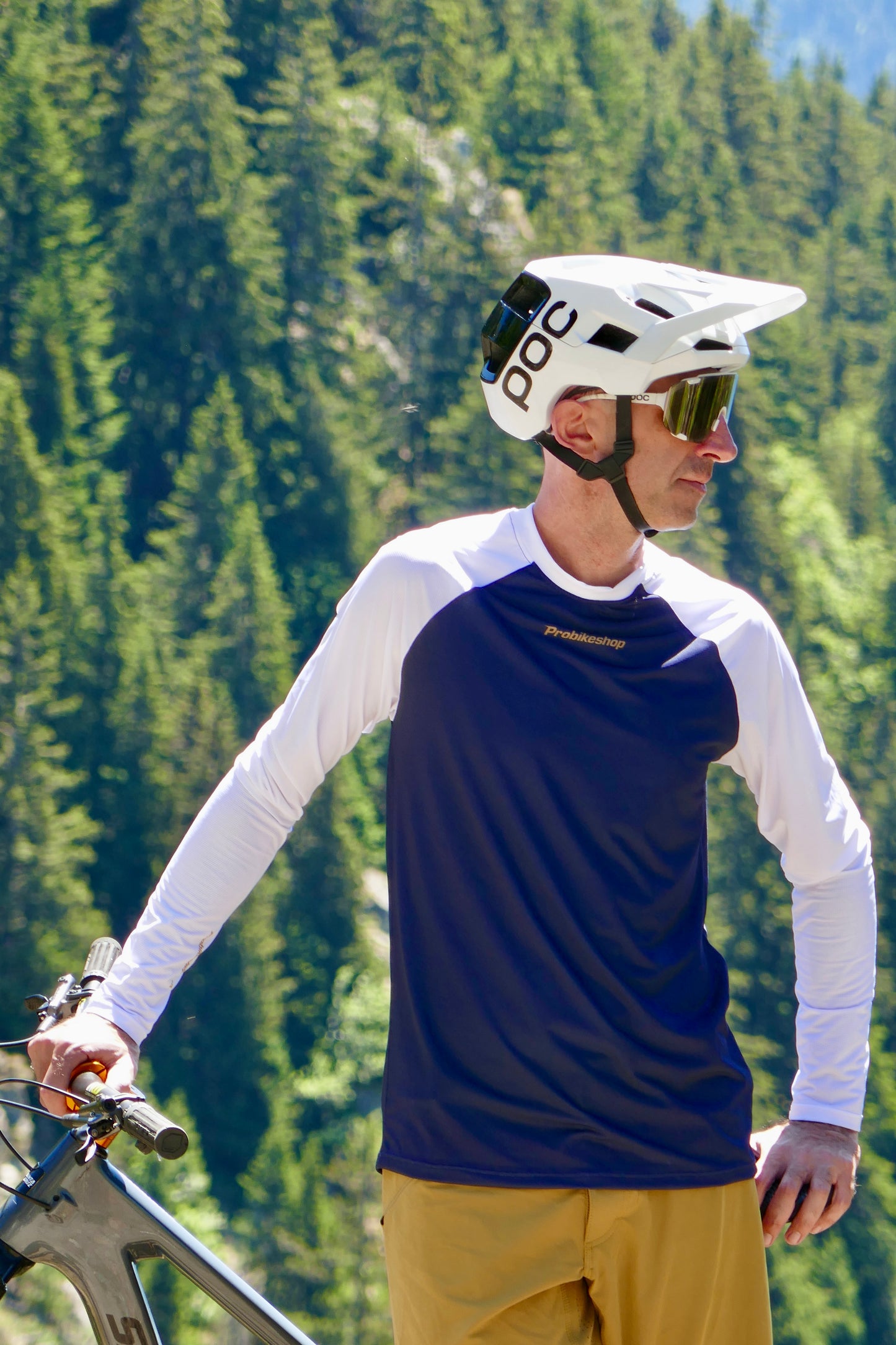 PROBIKESHOP FREERIDE Lange Mouw Trui Navy/Wit