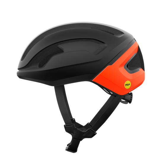POC OMNE AIR MIPS Road Helm Zwart Mat/Oranje Fluo