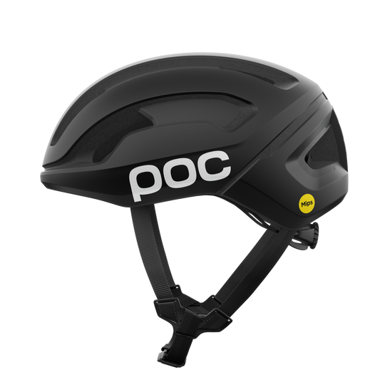 POC OMNE AIR MIPS Logo Road Helm Zwart Mat/Wit