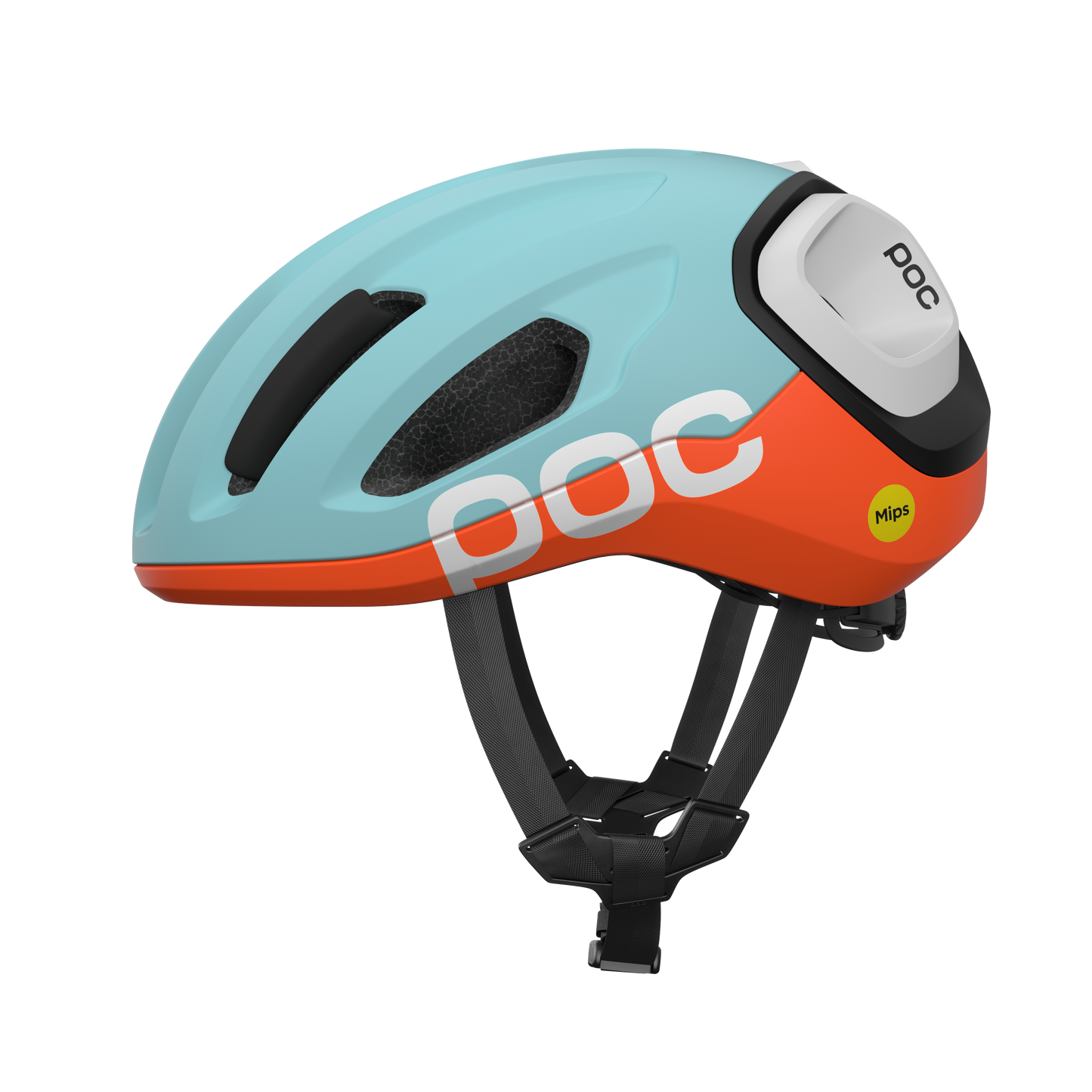 POC AMIDAL MIPS Road Helm Blauw/Oranje Mat