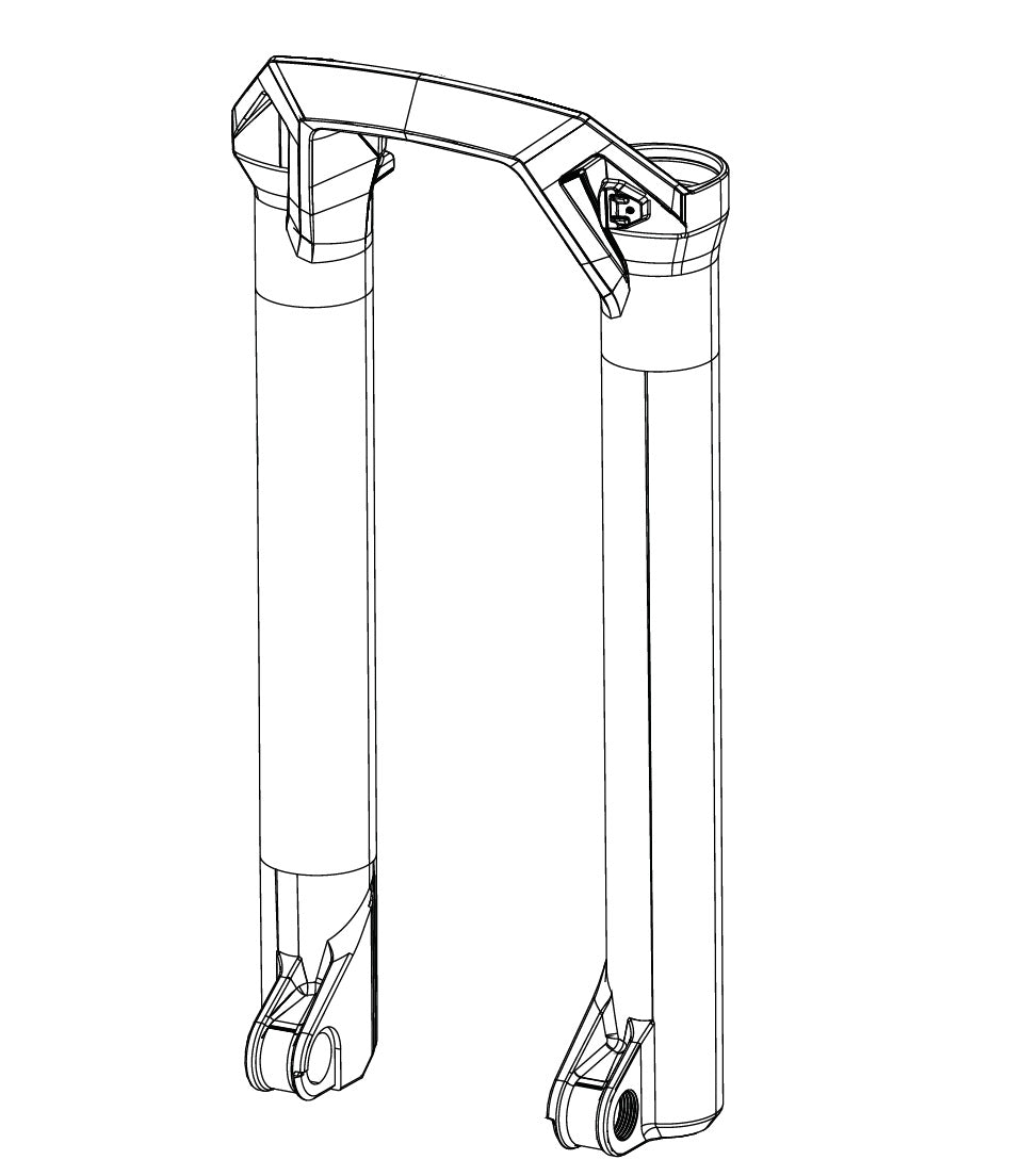 ROCKSHOX BOXXER D1 (2024+) Vorkhouders Zwart