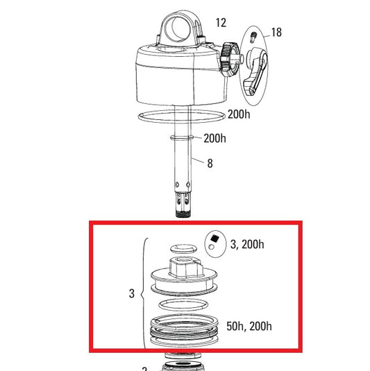 ROCKSHOX SEALHEAD zuigerset - deLUXE A1+ (2017+)
