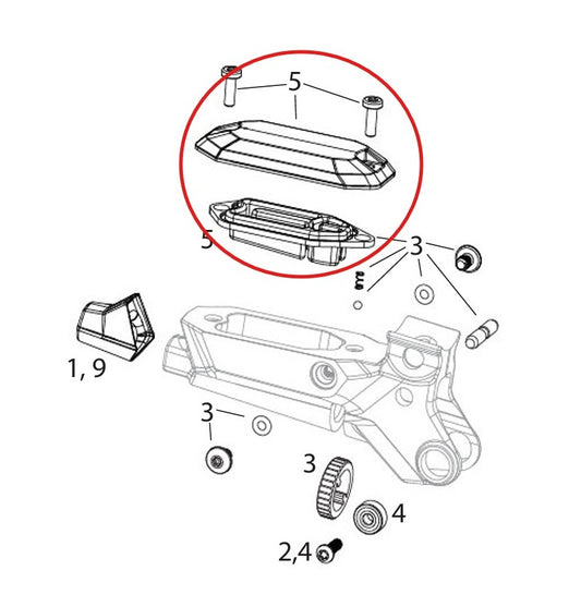 Remklauwafdekking SRAM MAVEN Ultimate/Zilver/Brons