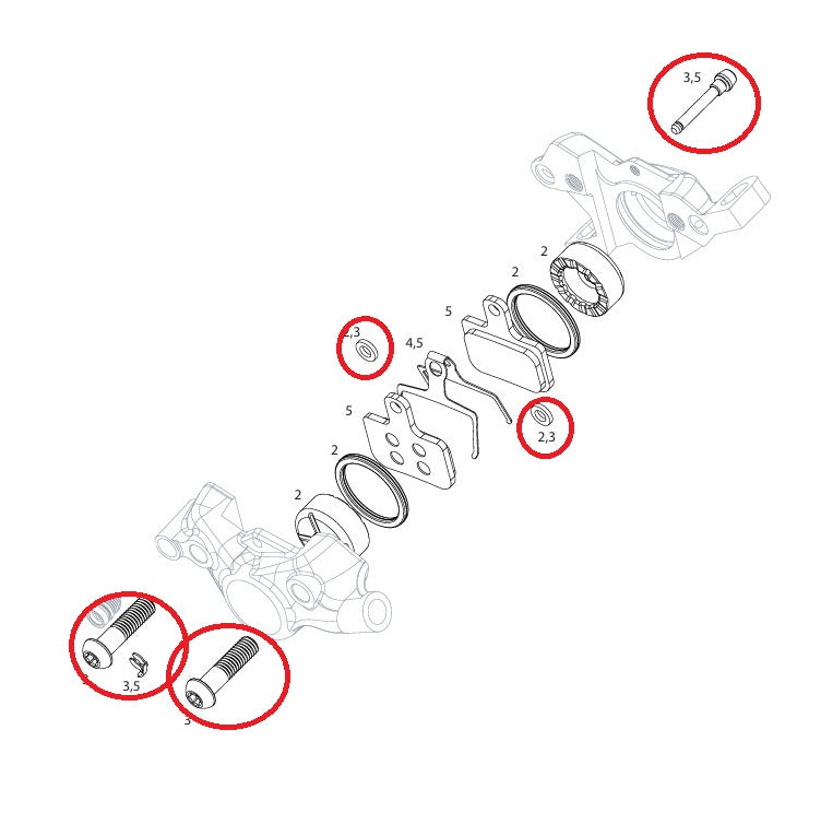 SRAM NIVEAU TLM/ULT/SLV B1 Remklauwschroefset