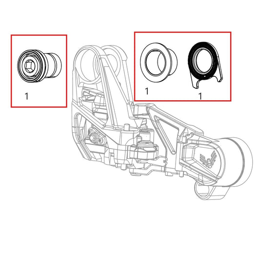 SRAM XX-SL T-TYPE EAGLE AXS complete boutenset voor achterderailleur